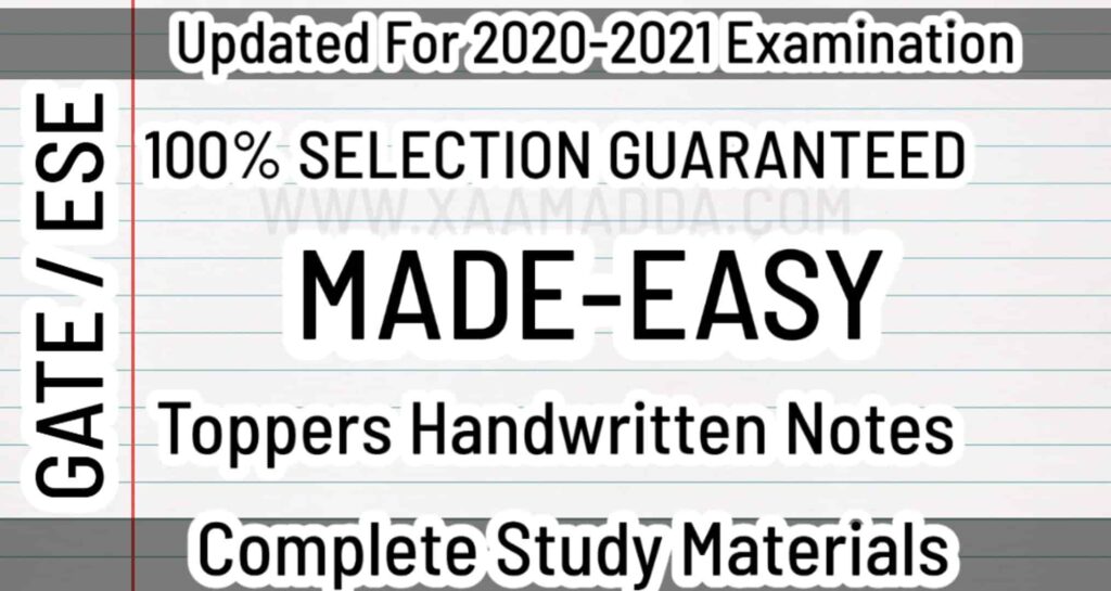 Made easy handwritten notes for gate ece Made easy handwritten notes for gate ece