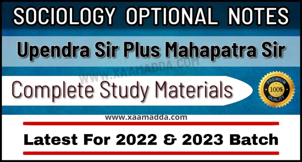 sociology optional notes pdf 2022