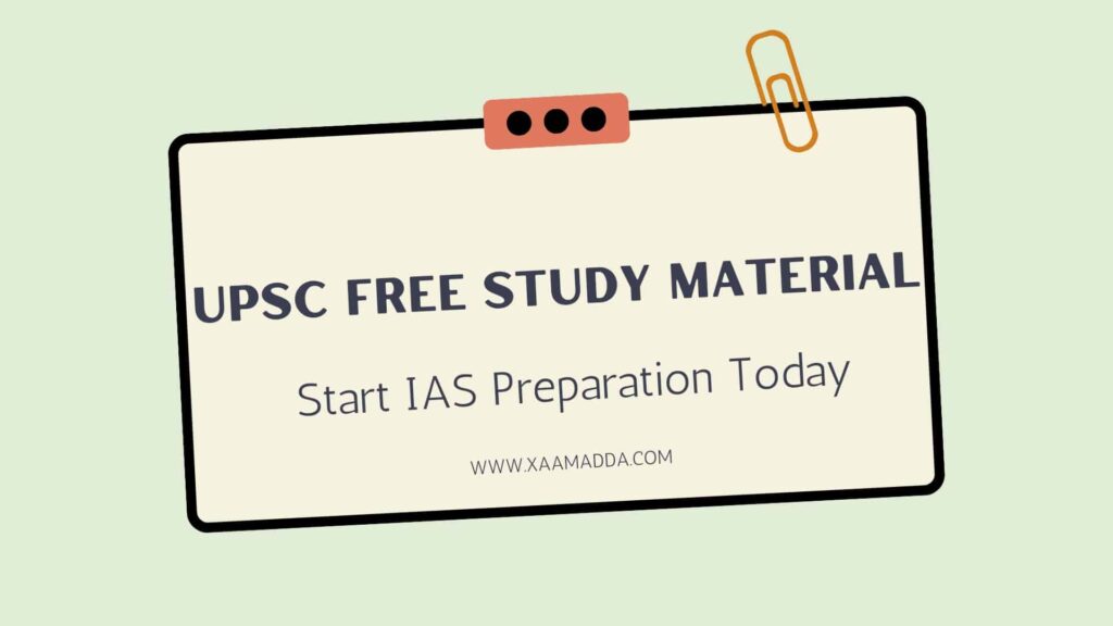 UPSC Free Study Material