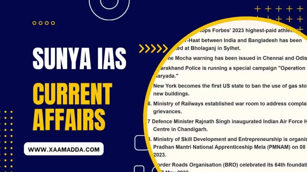 sunya ias current affairs