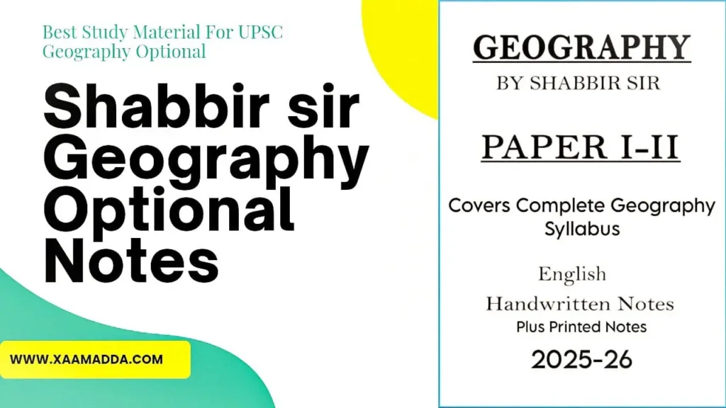 Shabbir Sir Geography Optional Notes